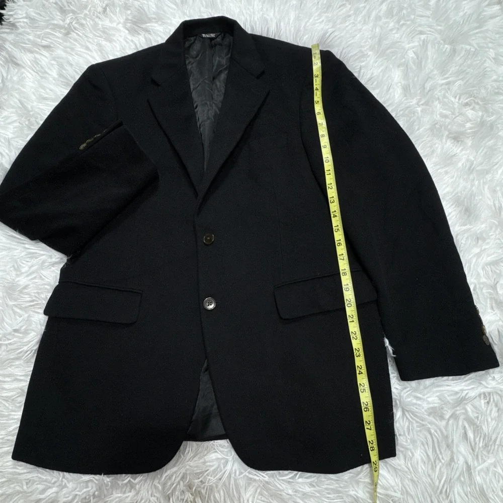 Men's 100% Cashmere Sport Coat Blazer Marshall Fields Sz 39 Black Formal Wedding